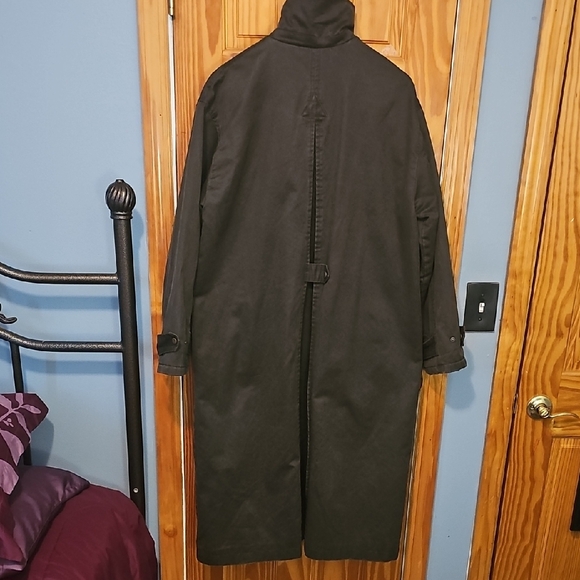 Zara Corduroy Collar Waxed Trench - Picture 6 of 8